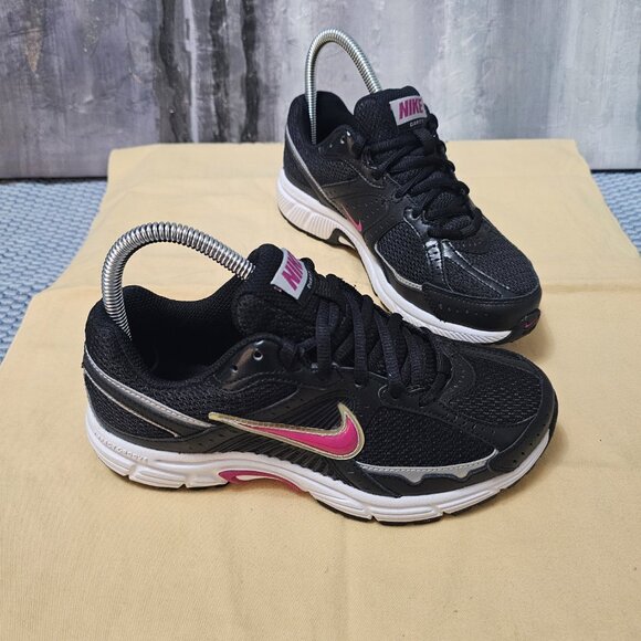 NIKE DART 7 Women’s Running Shoes | Black Pink & Silver Size 6 - Picture 3 of 7